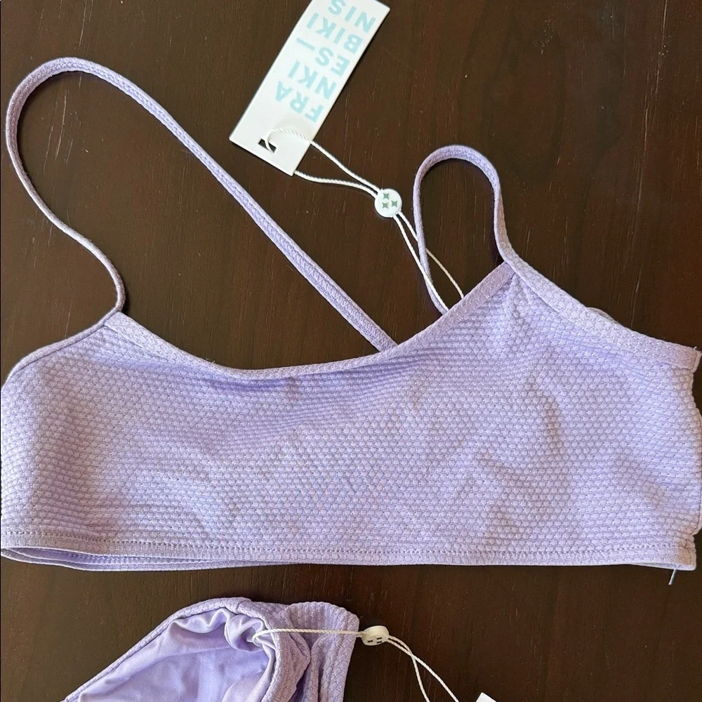 Frankie's Bikinis Lavender Textured Bikini Set
